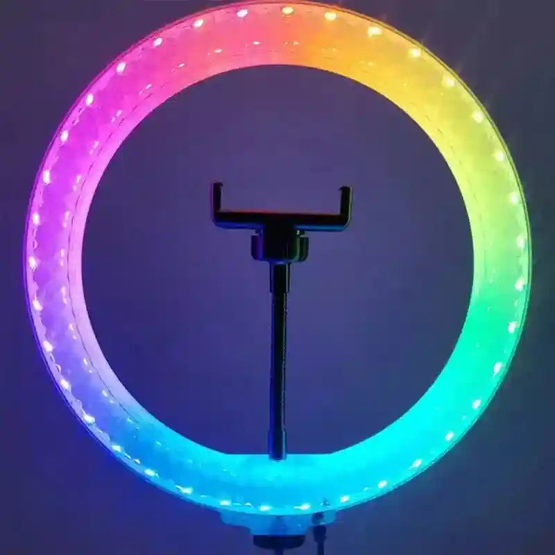 14 Inch RGB LED Ring Light for Streaming with Adjustable Tripod Tidesmit