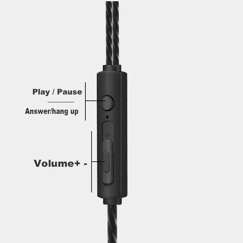 Wired 3.5mm Earbuds with Deep Bass Mic Stereo Sound - Tidesmit Tidesmit