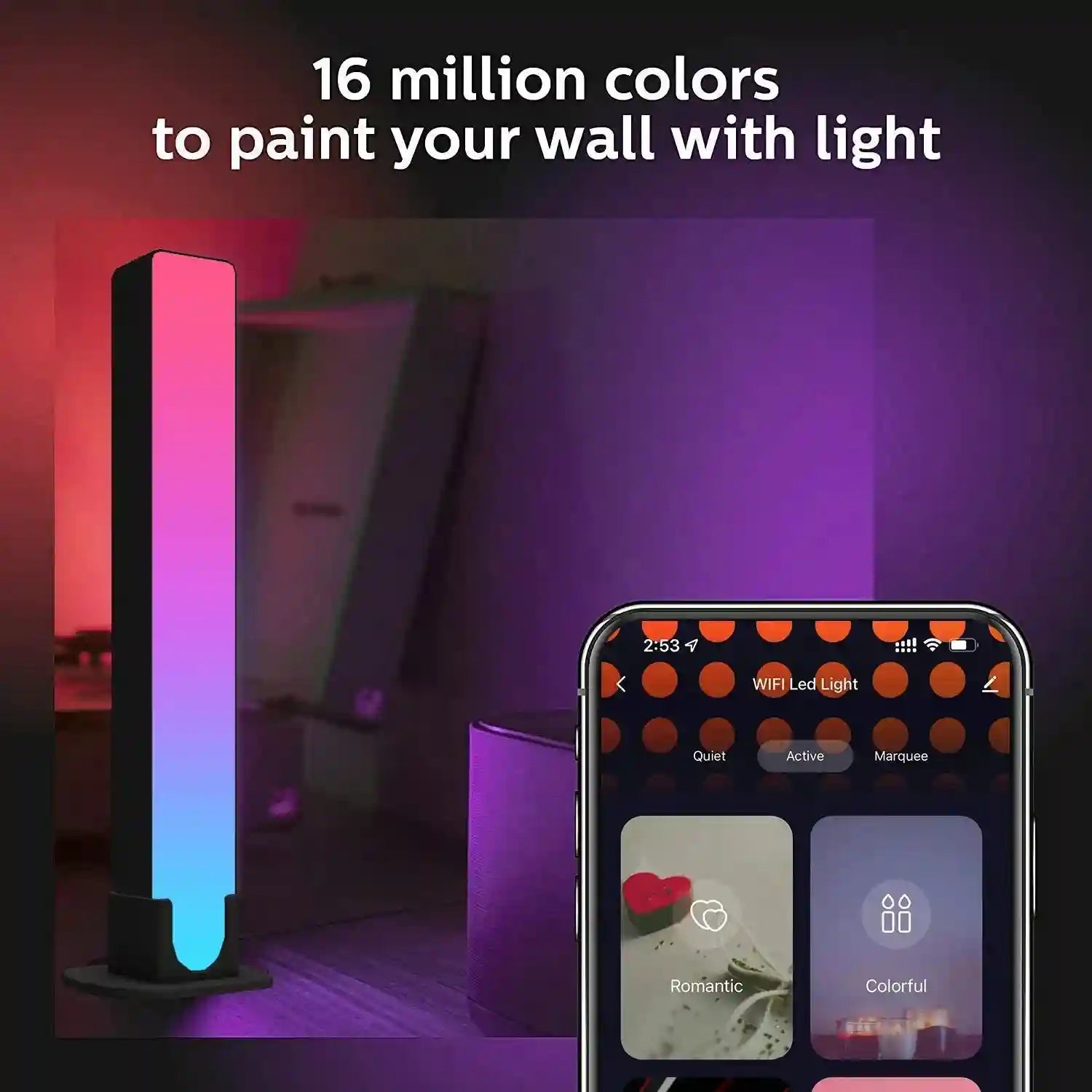 Smart RGBIC LED Floor Lamp 24W | App-Controlled WiFi Ambient Lighting Tidesmit