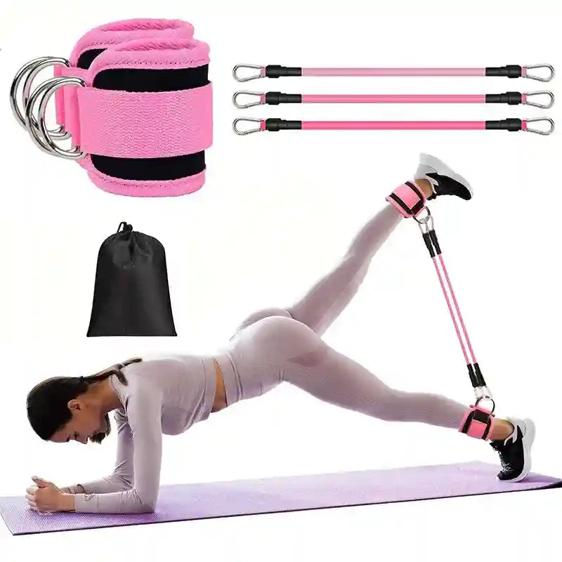 Ankle Resistance Bands 6-Piece Set - Professional Glute Workout Gear Tidesmit