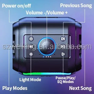 Portable Bluetooth Speaker 80W Wireless Audio - 360 Sound Party Boombox My Store