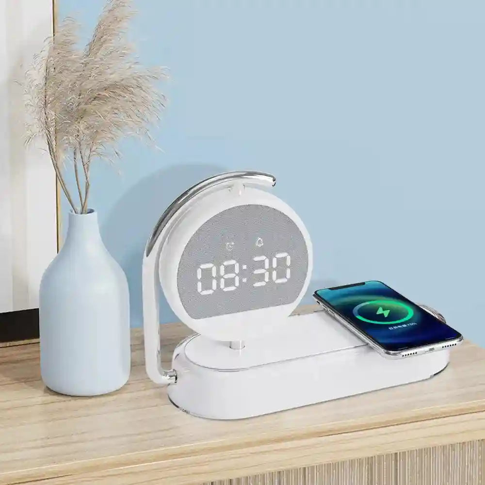 3-in-1 Wireless Charger Desk Lamp - Qi Certified Fast Charging White Tidesmit