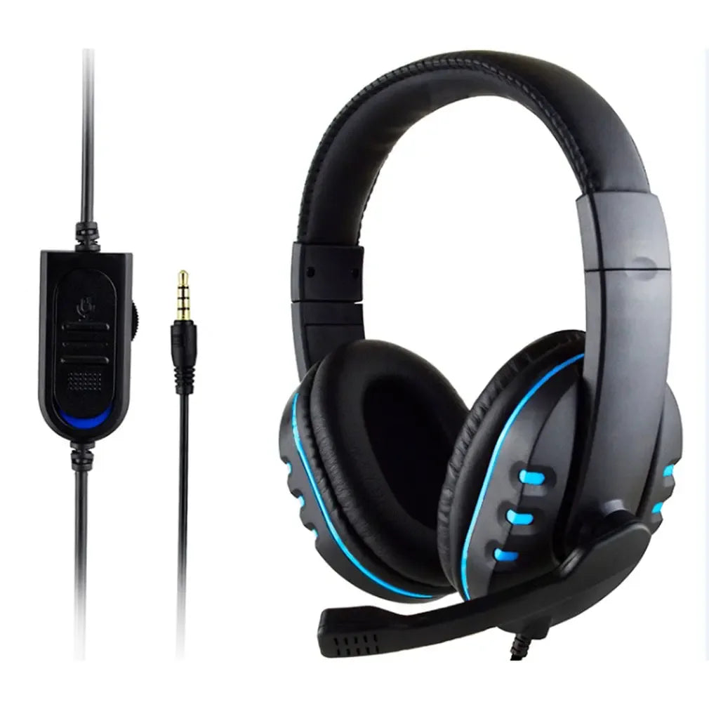 Tidesmit Wired Gaming Headset with Microphone for PC and PS4, Blue Blue Tidesmit