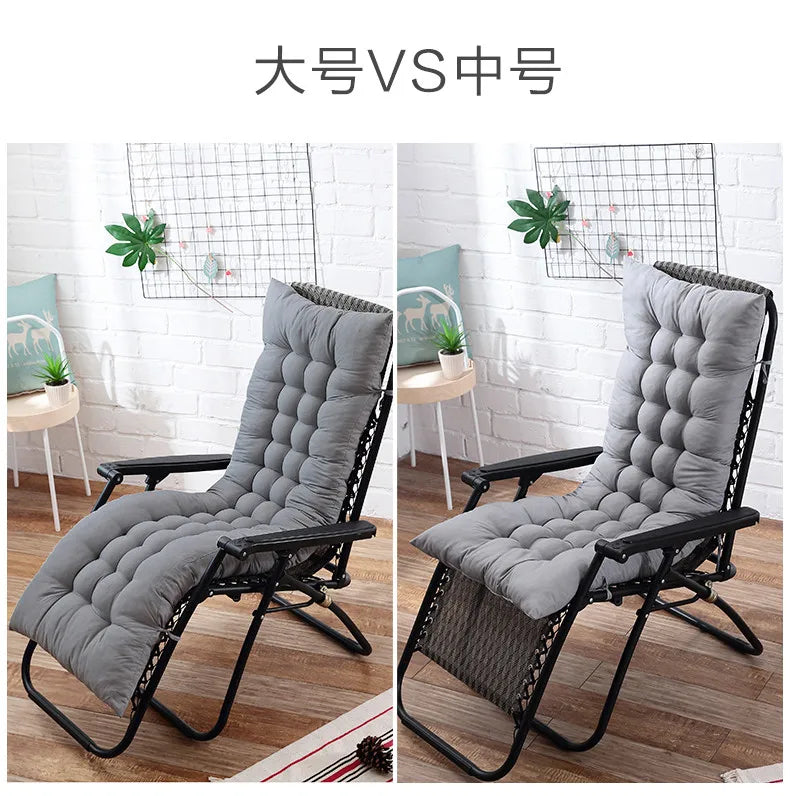 Solid Color Cushion Recliner Chair Cushion Thick Seat Cushion Rattan Chair Sofa Long Cushion Garden Chair Cushion Tatami Mat