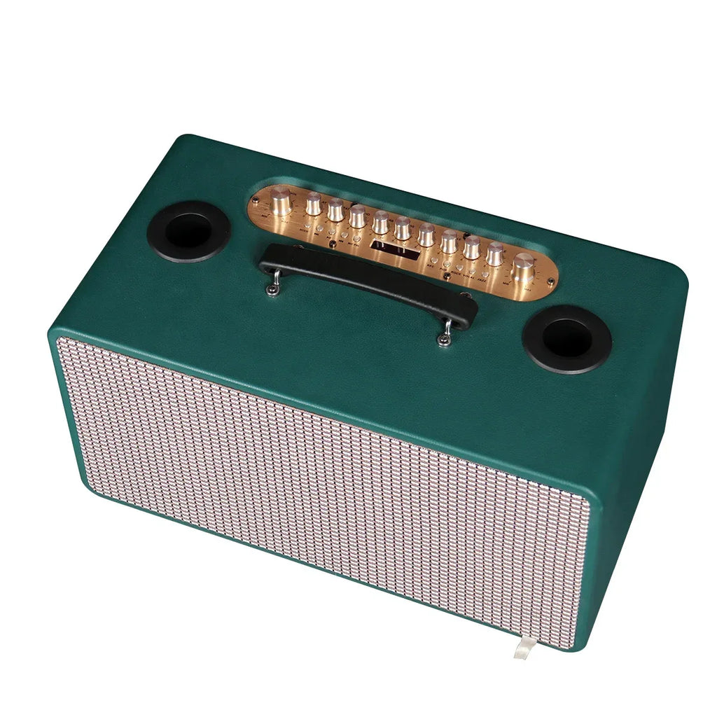 Wireless Wooden Karaoke Speaker with RGB Bass Woofer - Grass Green My Store
