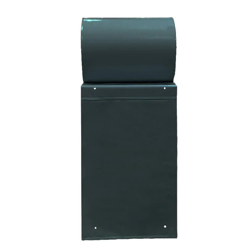 Pre-opened auto packaging bag, dark green plastic roll dispensing onto flat pouch