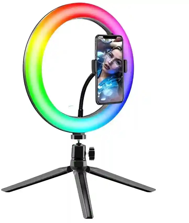Powerful RGB LED Ring Light with Tripod for Phone Photography Tidesmit