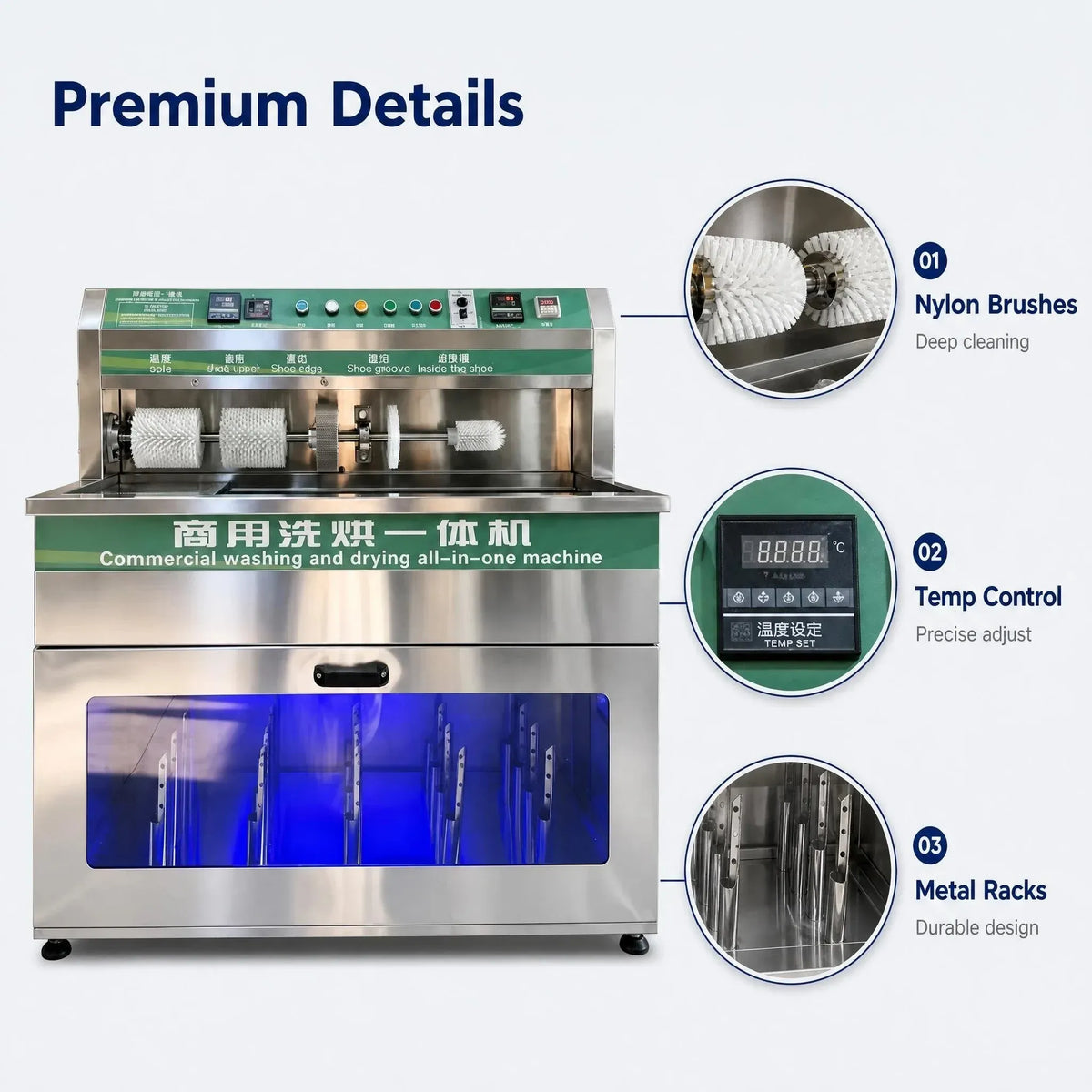 Automatic Commercial Shoe Washing Machine With Dryer Stainless Steel Shoe Cleaner Machine for Sneaker Cleaning Business
