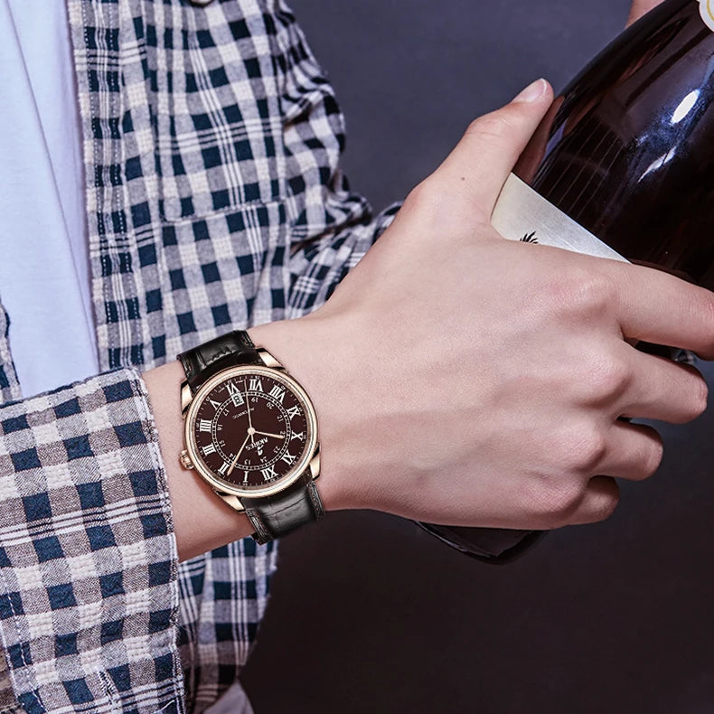 Customized Luxury Automatic Watch Stainless Steel Sapphire Glass Automatic Movement Oem Watch For Men