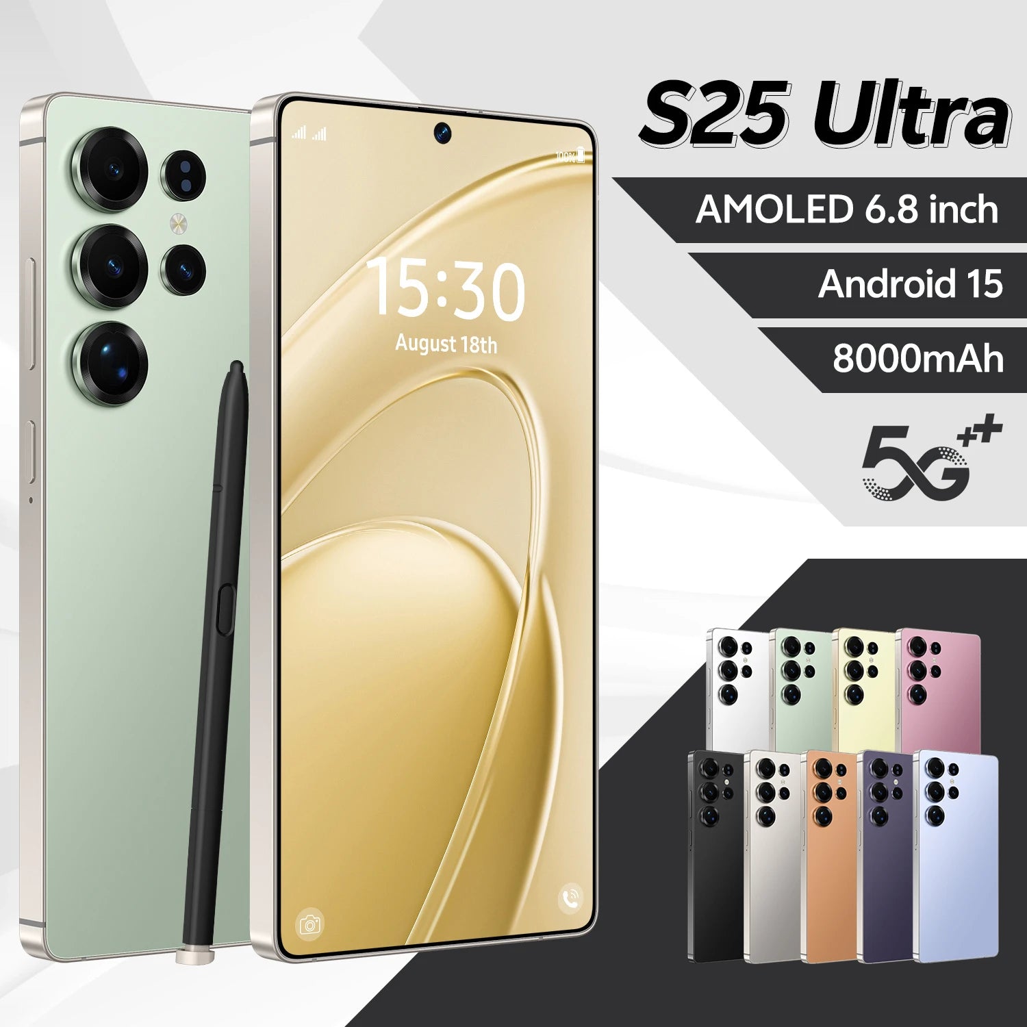 S25 Ultra 5G Smartphone 16GB RAM 1TB Storage - Dual SIM Android Green 16g 1TB Tidesmit