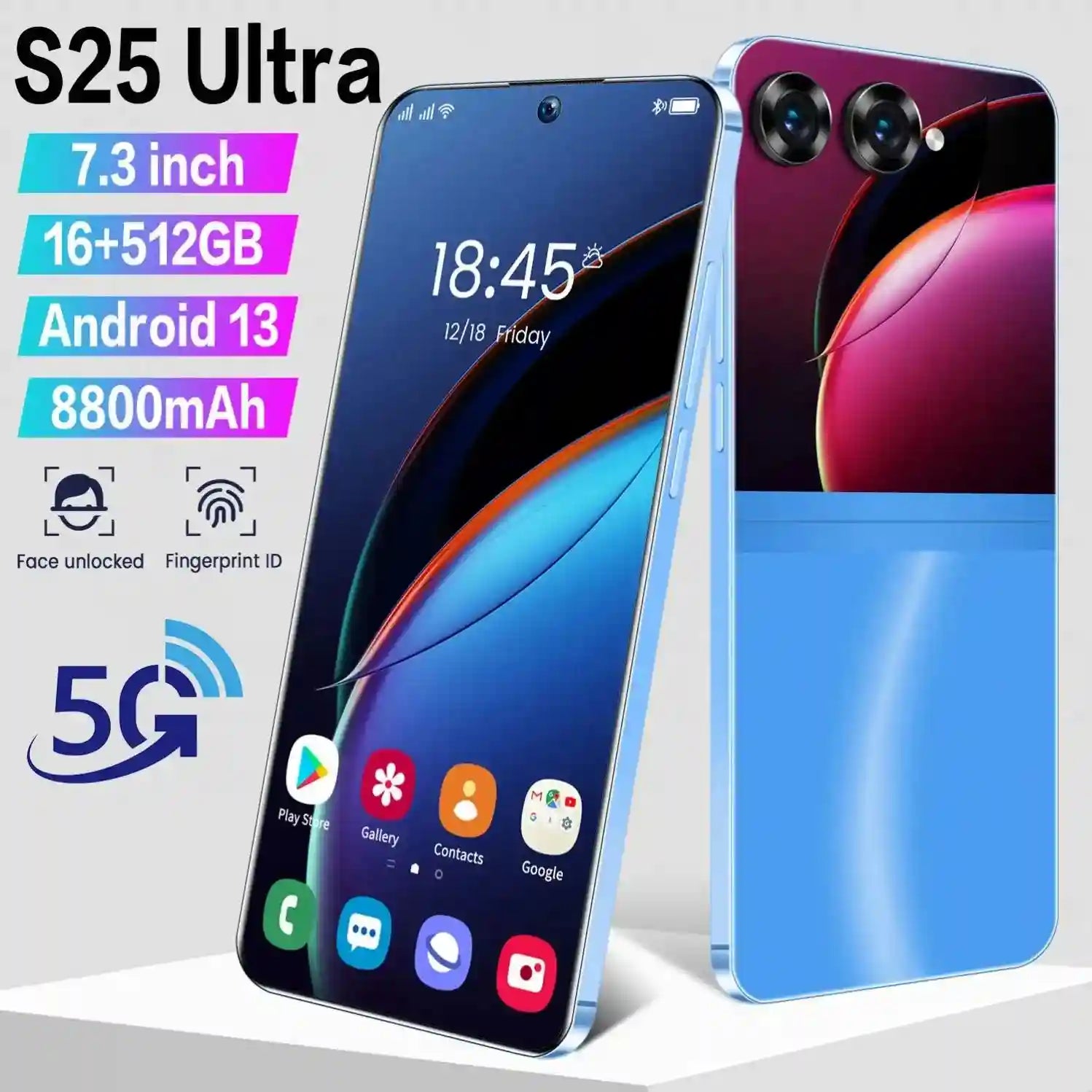 2025 New Design Fold S25 Ultra+ 5G Cell Mobile Phone 14+514GB Huge Memory Android 14 Hot Selling S Fold 24 Smart Phone Tidesmit