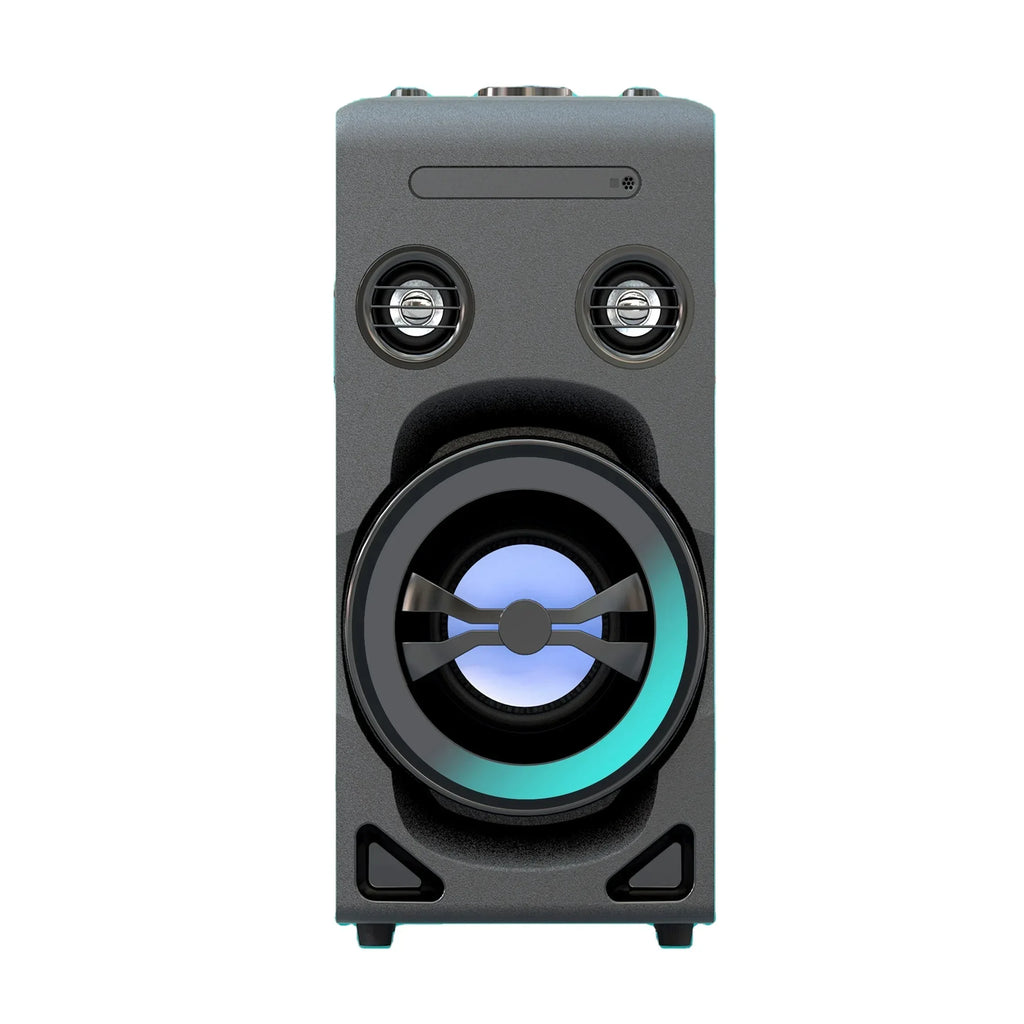 Wood Cabinet CD and Portable Bluetooth Speaker - Wireless Audio Black My Store