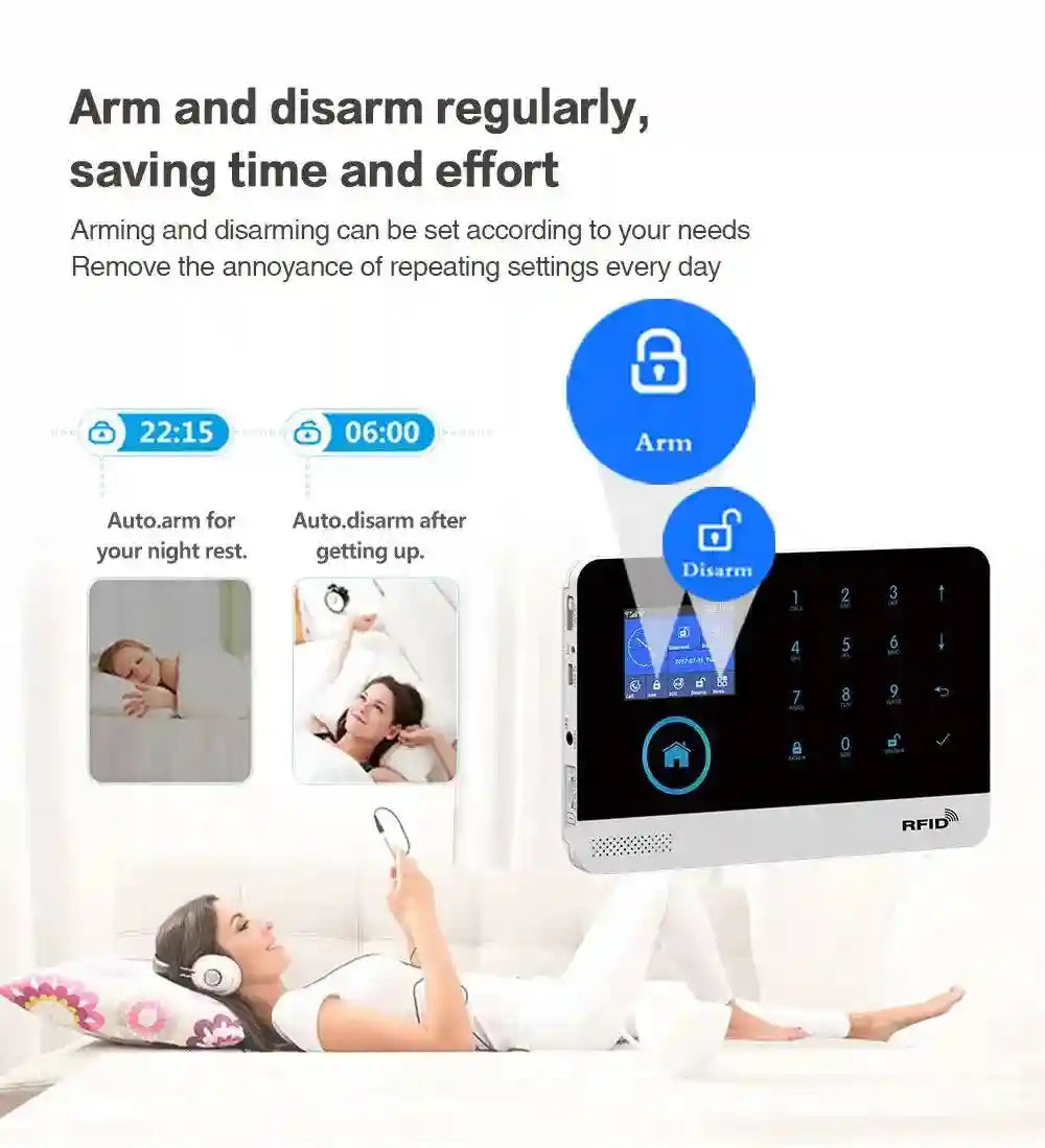 Automated Home Security System 4G LTE Kit with Touch Keypad Tidesmit