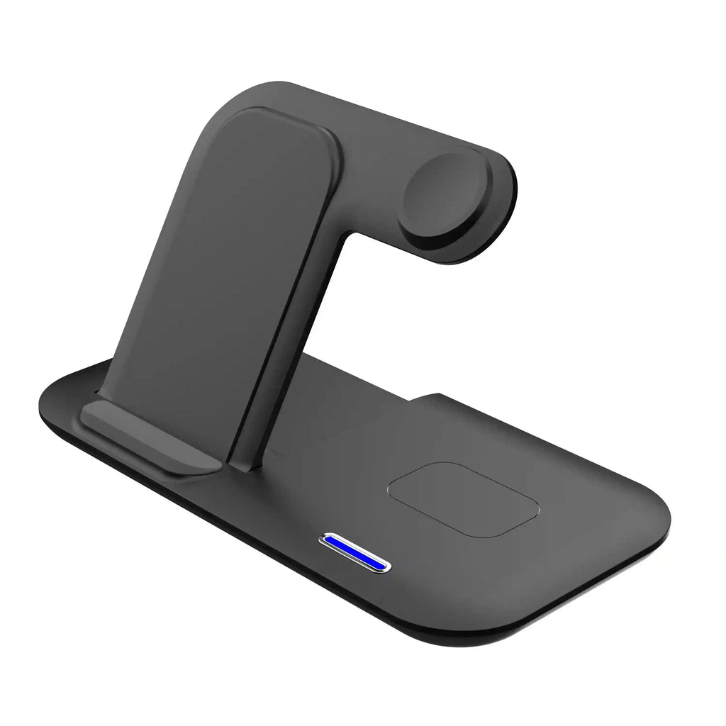 3-in-1 Foldable Wireless Charger - Qi Certified Fast Charging Station Tidesmit