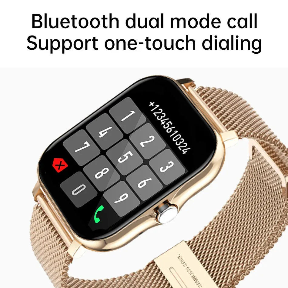 Smartwatch with Bluetooth Calling and Fitness Tracker - Silicone/Metal My Store