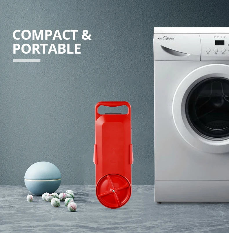 Tidesmit portable mini washing machine with all-round rotation and digital timing for travel and home use, side view