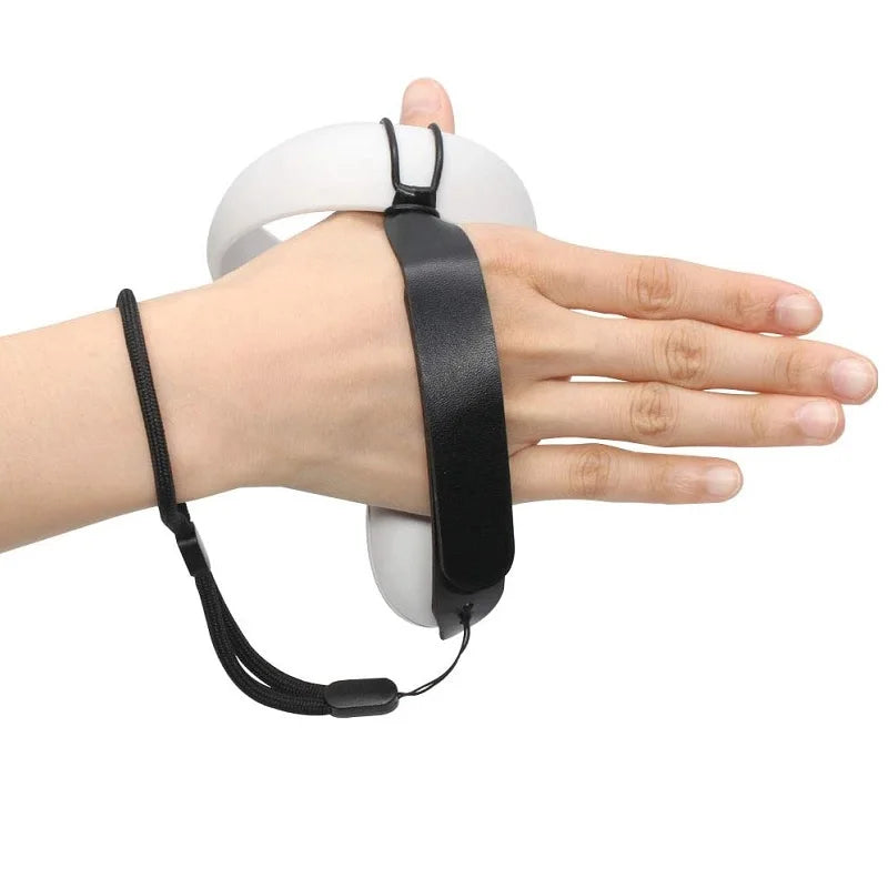 Oculus Quest 2 Knuckle Straps, Adjustable Black Grip for VR Headsets Tidesmit