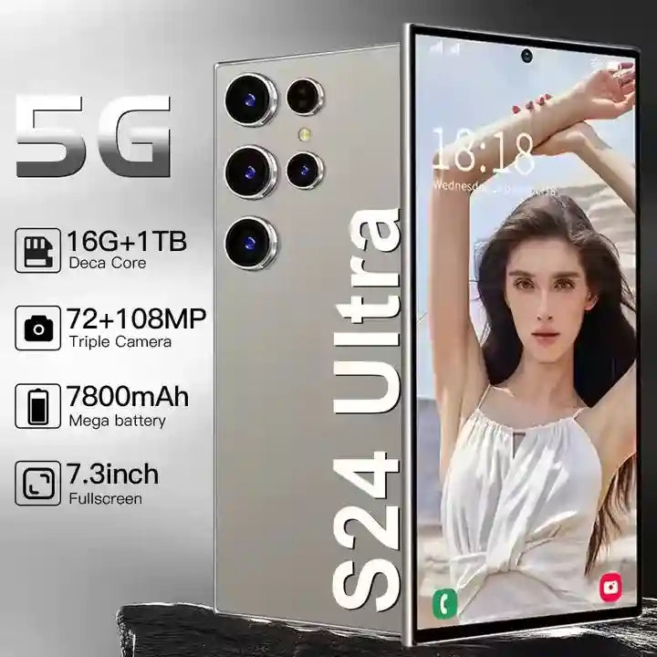 S24 Ultra 5G Smartphone 16GB RAM 1TB - Gray, Purple, Black, Gold Tidesmit