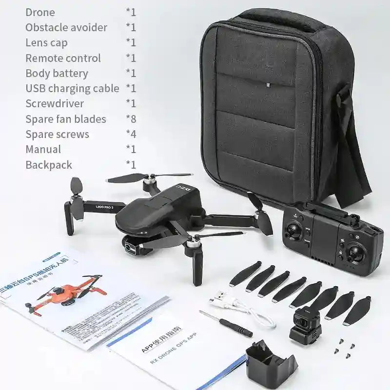 4K GPS Drone with 3-Axis Gimbal - L800pro2 Foldable Camera Drone Tidesmit