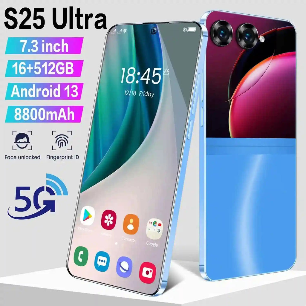 Android Smartphone 512GB 16GB RAM Triple Camera Tidesmit Blue Tidesmit