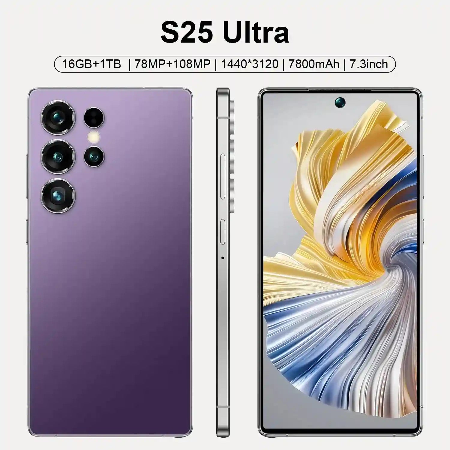 S25 Ultra 5G Smartphone: 16GB RAM, 1TB Storage, 7.3 Inch Display Tidesmit