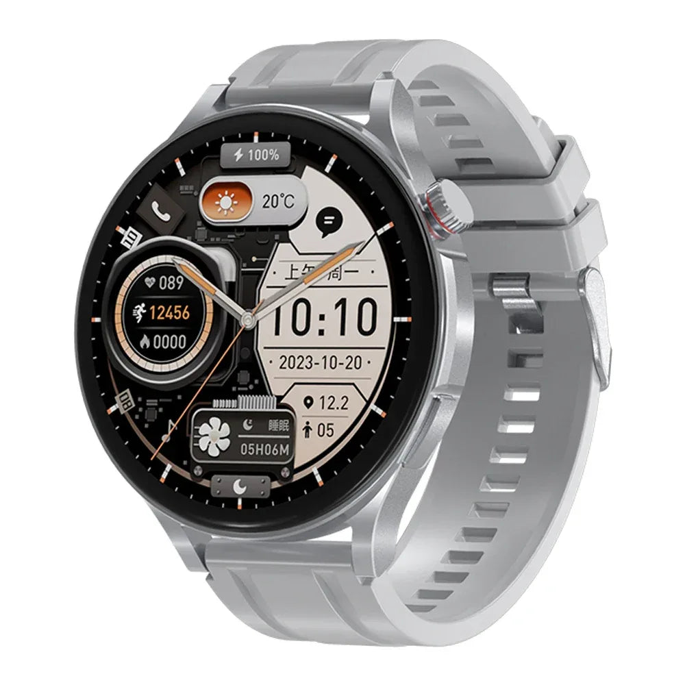 Smartwatch Fitness Tracker with Heart Rate Monitor & GPS - Silver/Black Silver My Store