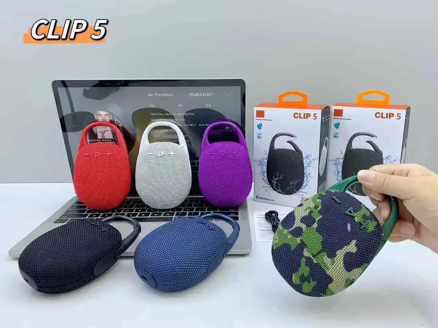 Portable Bluetooth Speaker with Carabiner, Waterproof 5W Audio My Store