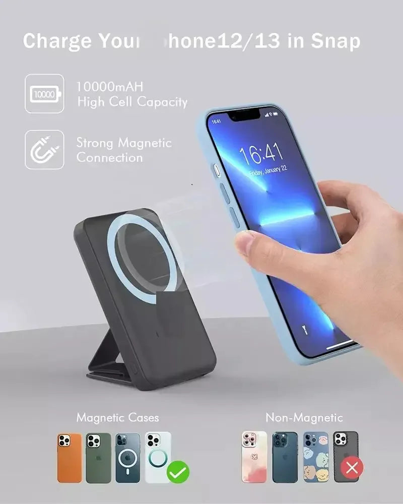 Magnetic Power Bank 10000mAh - 15W Wireless Fast Charging - Tidesmit Tidesmit
