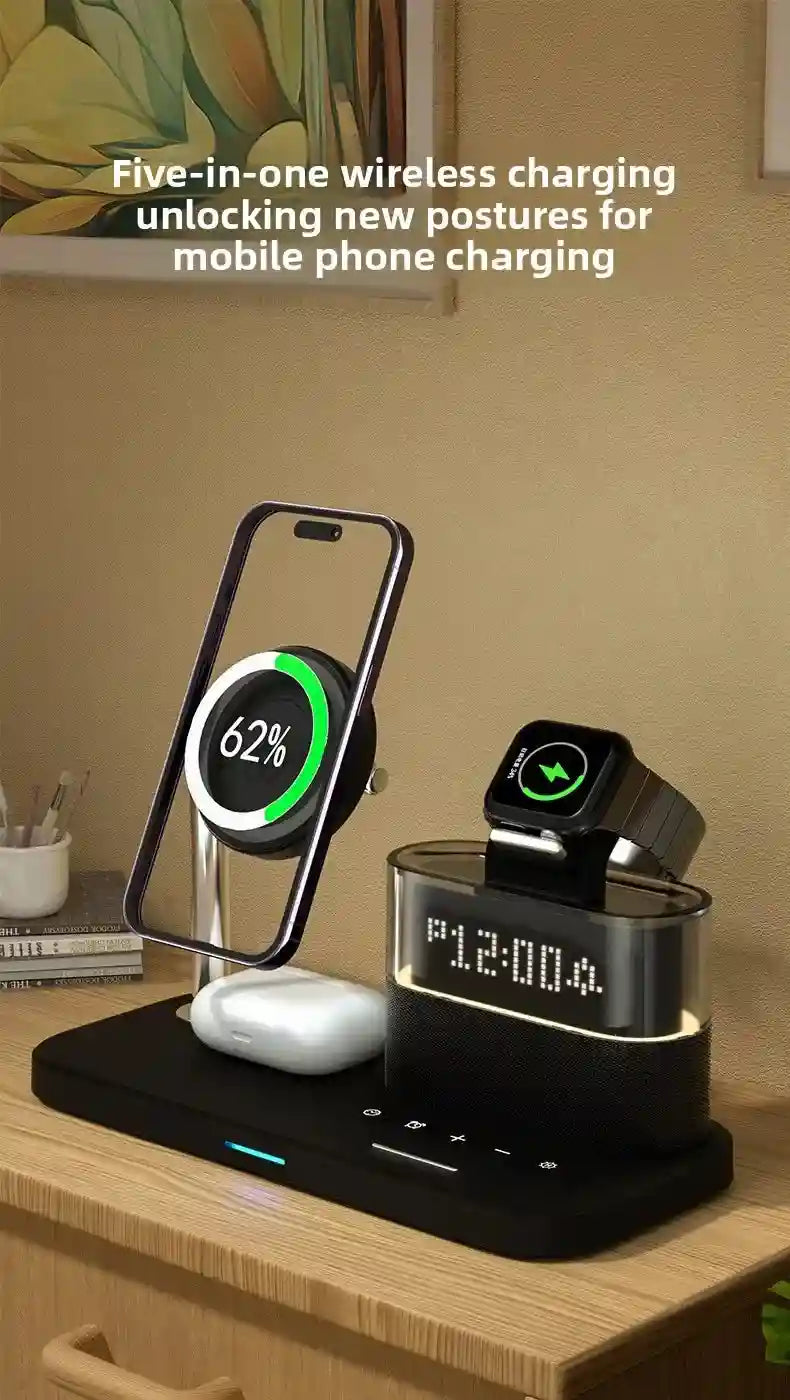 3-in-1 Wireless Charger Station - Qi Certified MagSafe Compatible Tidesmit