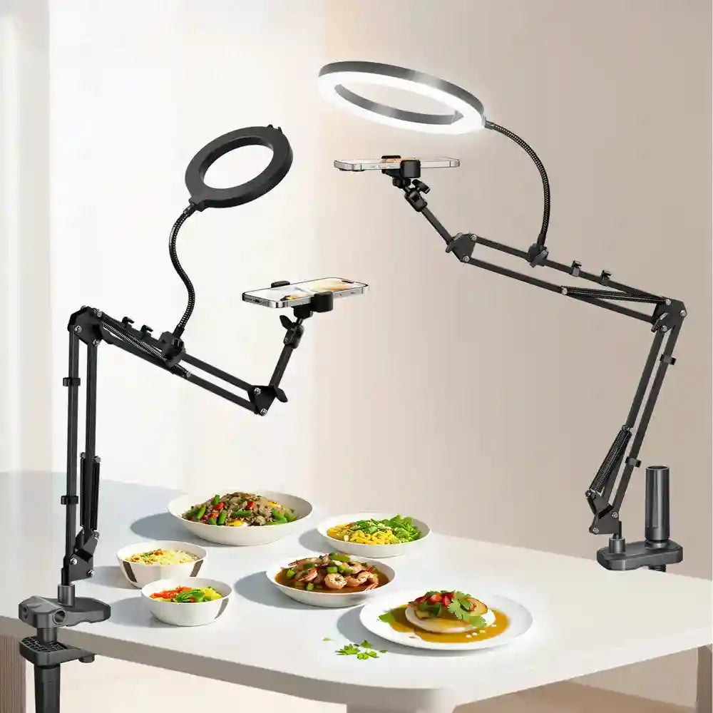 10 Inch LED Ring Light with Stand - Adjustable Color Temperature Black Tidesmit