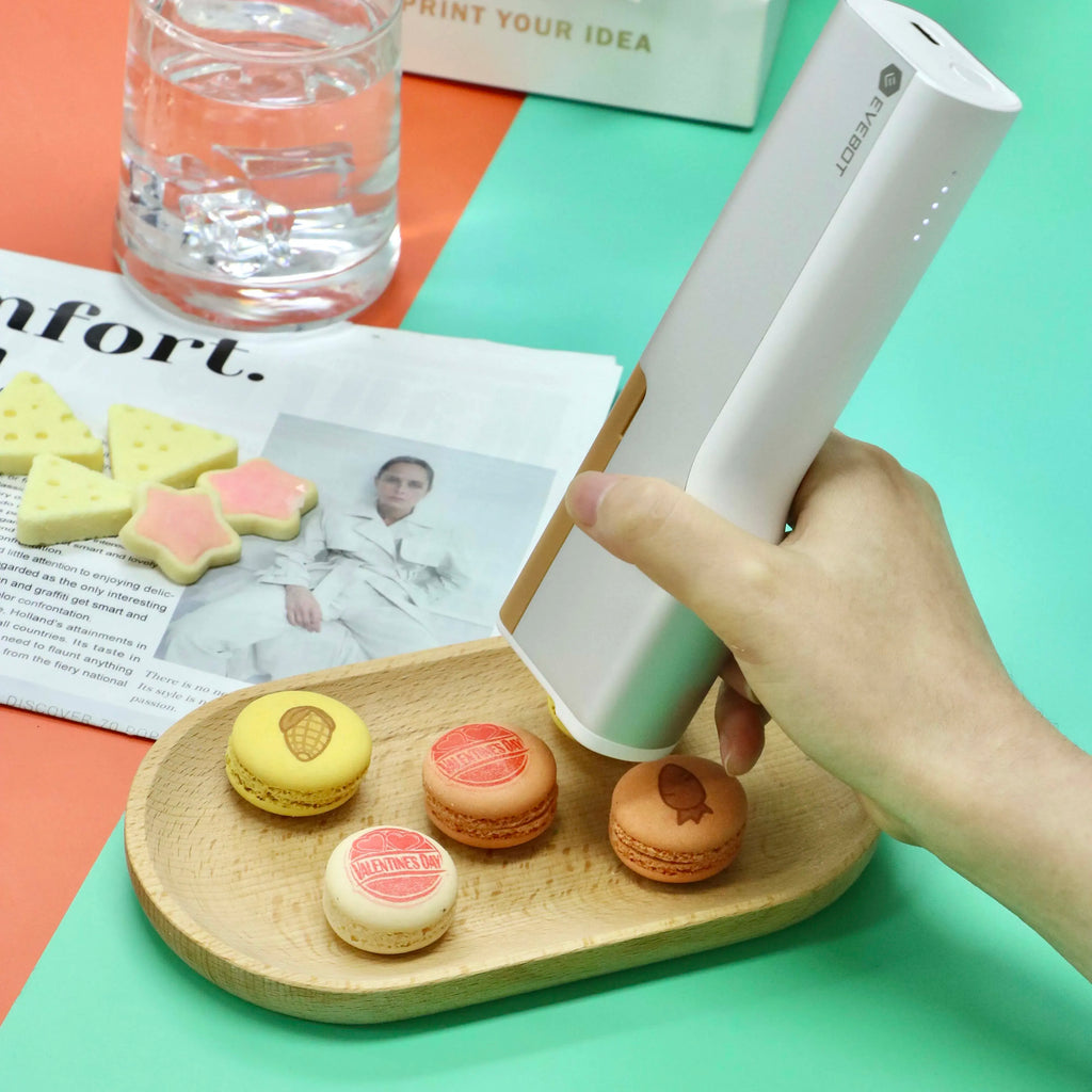 For PrintPen New Handheld Portable Edible Inkjet Printer for 4.2 Automatic 1 Year Warranty for Desserts Coffee Cafe Use