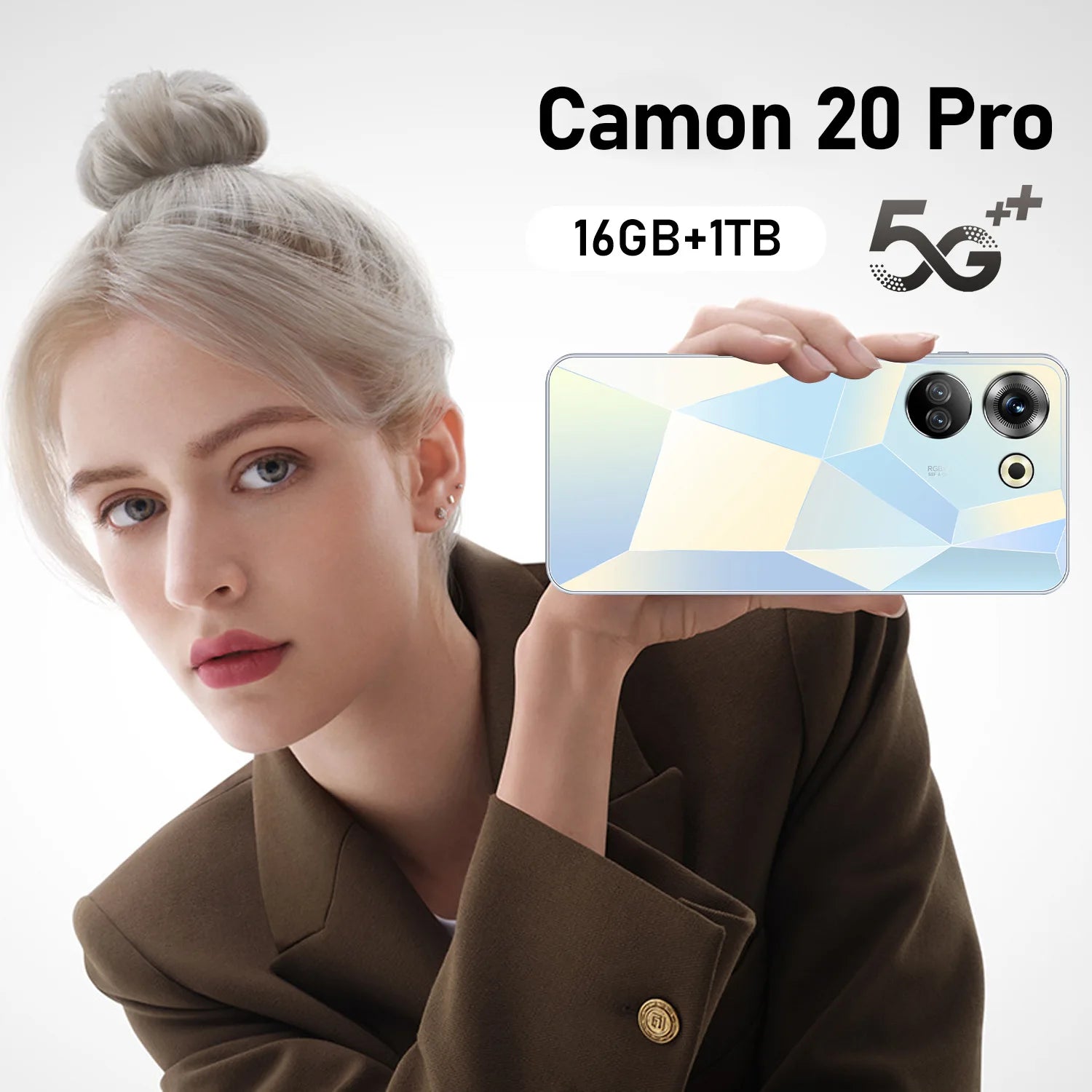 Tecno Camon 20 Pro 5G Smartphone, 16GB RAM, 1TB Storage - Unlocked Mobile Tidesmit