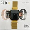 Smartwatch GT16 with Bluetooth Calling and Dual Straps Gold GT16 smart watch My Store