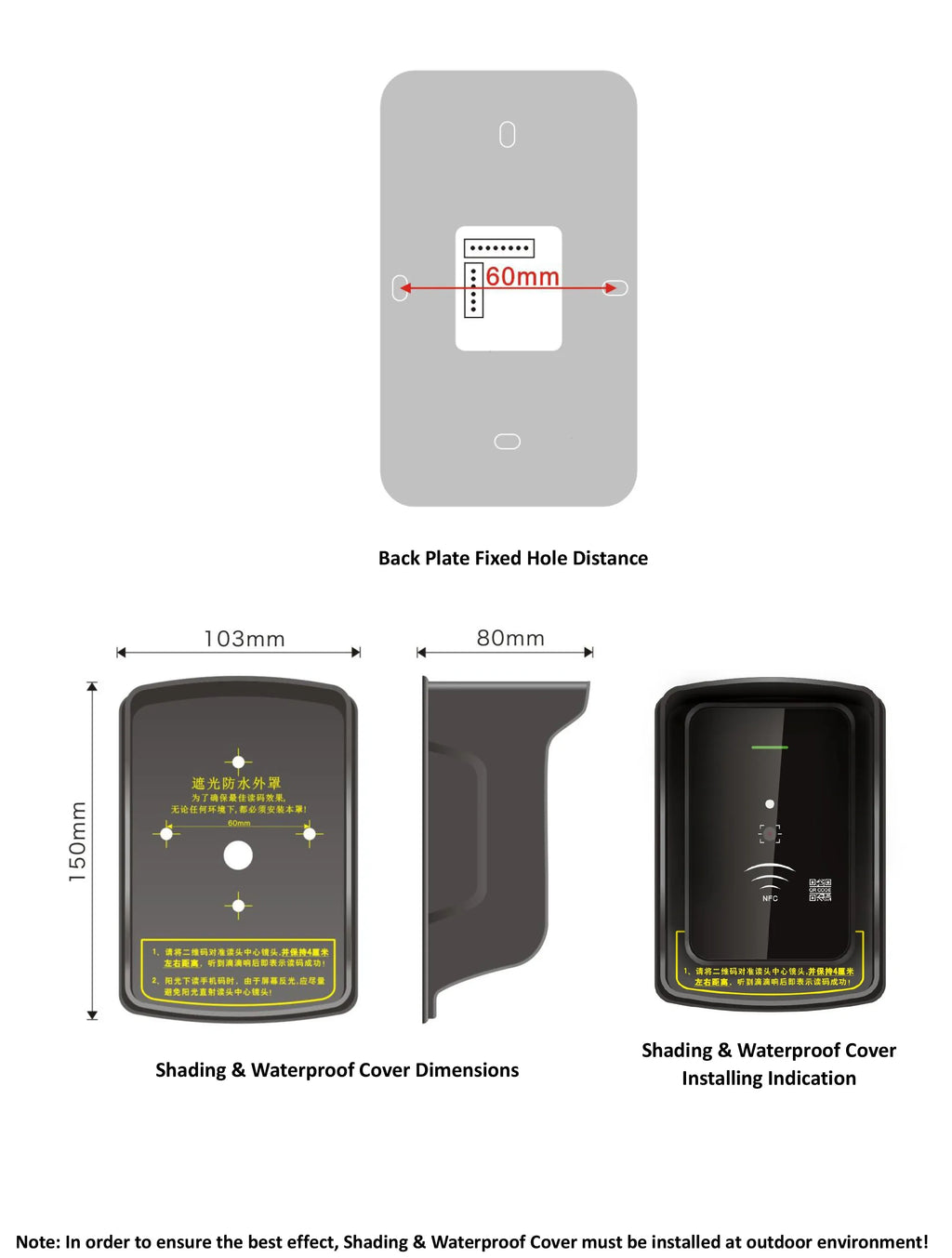 Smart QR Code Access Control Card Reader 13.56Mhz RFID Barcode Scanner Support Wiegand RS485 TTL 20000 Users