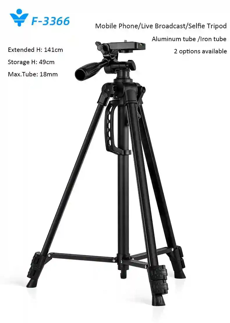 Tidesmit Ring Light with Tripod Stand - F-3366T Adjustable LED Setup Tidesmit