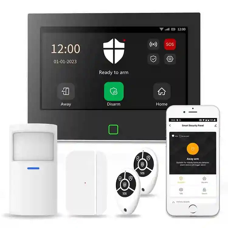 Smart Home Security Alarm System 4G WiFi - 7 Inch Touch Screen Tidesmit