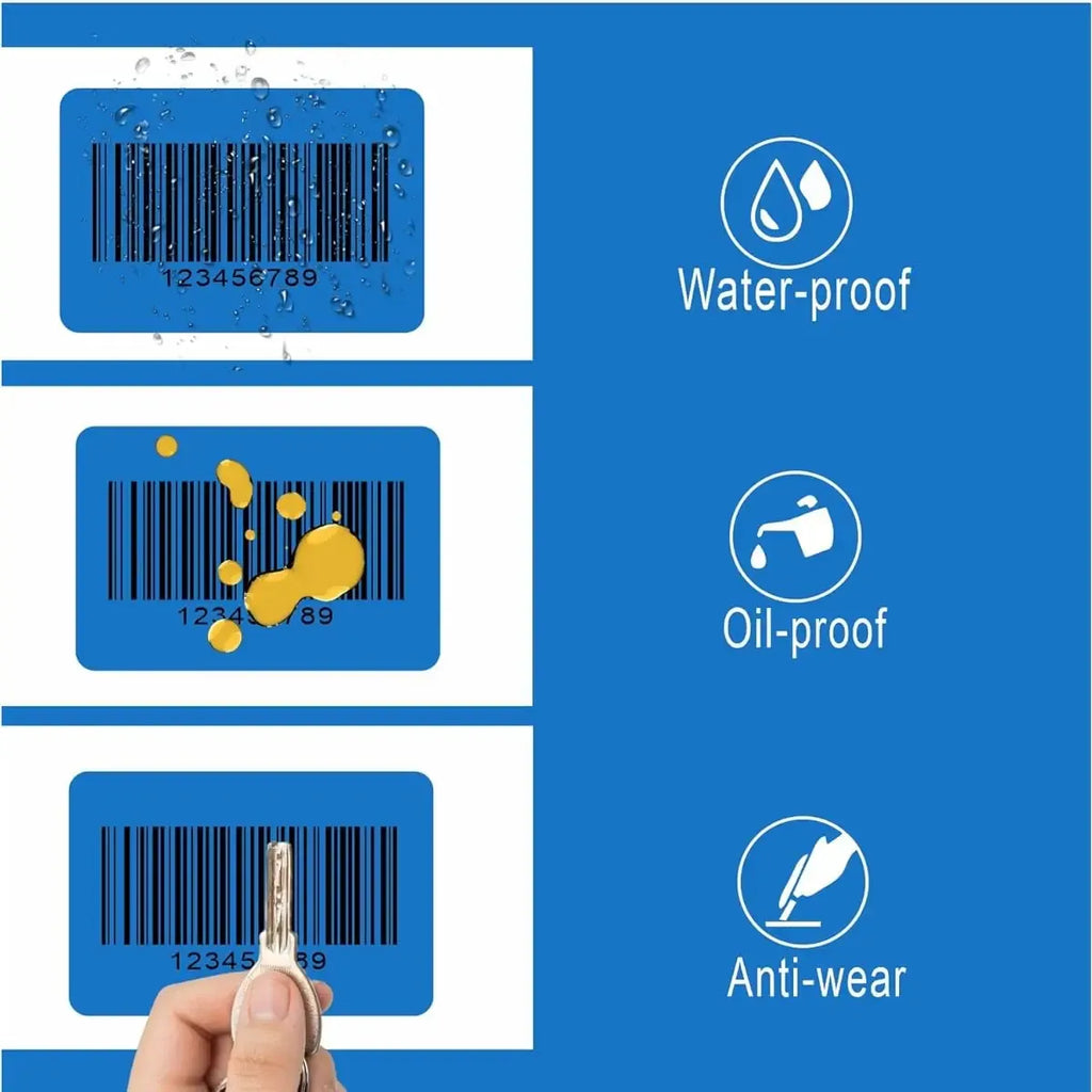 Waterproof oil-proof anti-wear barcode label stickers with barcodes