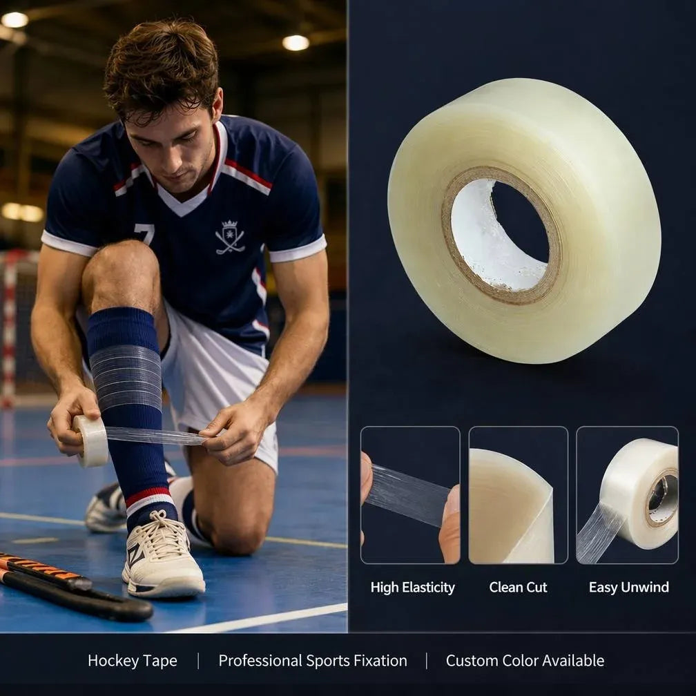Custom Waterproof Clear Sport Shin Pad Guard Soccer Ice  Football Hockey Sock Tape  for Shin Guard Protection Players Grip Tape