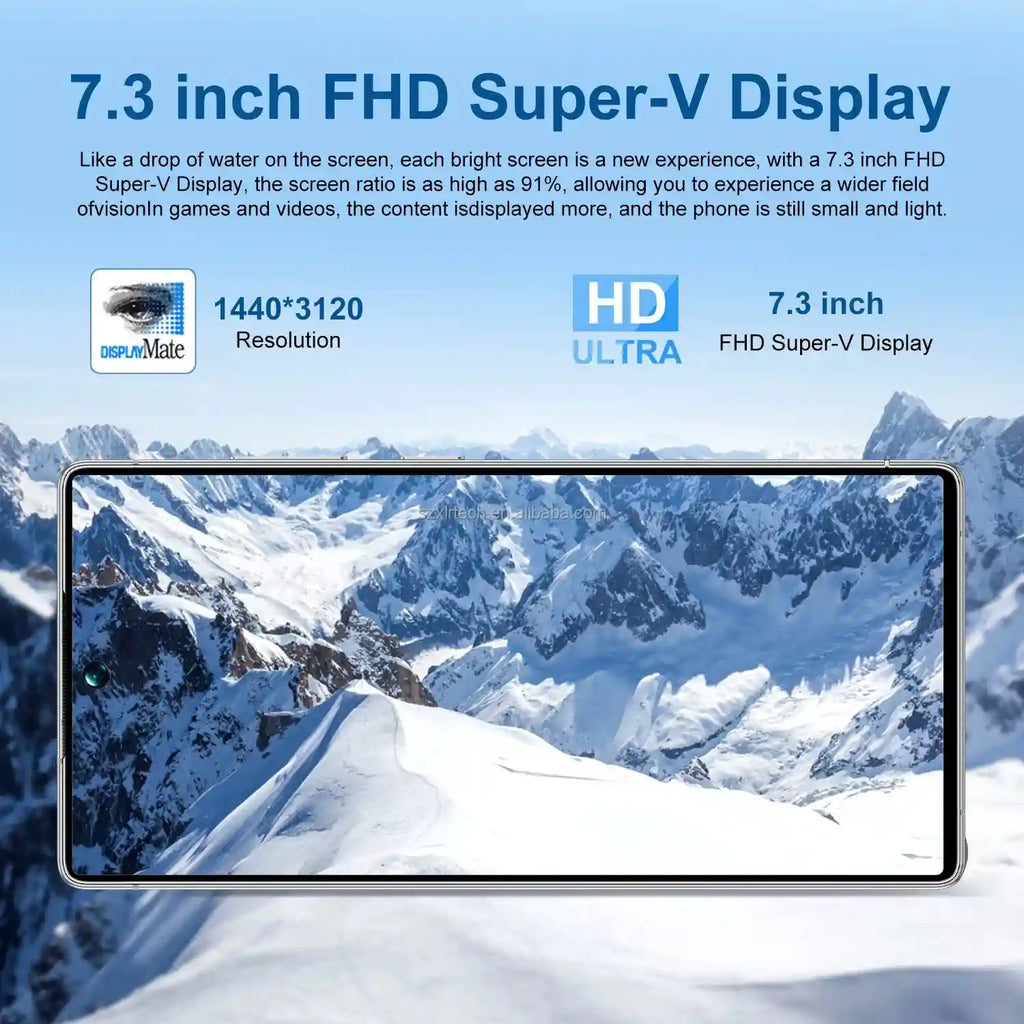 Tidesmit 5G Smartphone, 7.3 Inch AMOLED, 22GB RAM, 1TB Storage Tidesmit