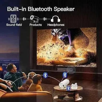 Mini 4K Android WiFi Projector: 130-Inch Portable Smart Cinema Screen My Store