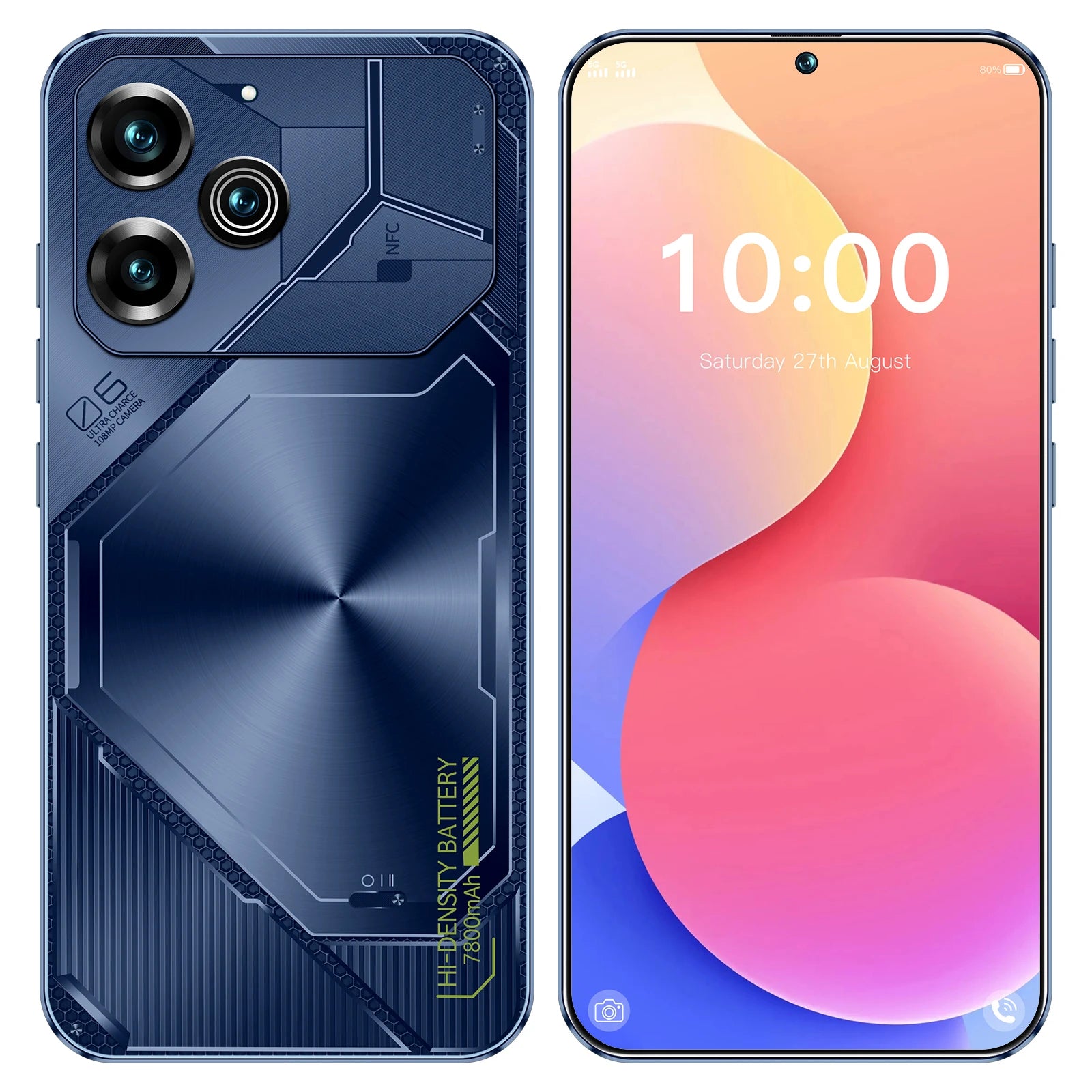 Tidesmit 5G Smartphone, 16GB RAM, 1TB Storage, 108MP Camera, Green Tidesmit
