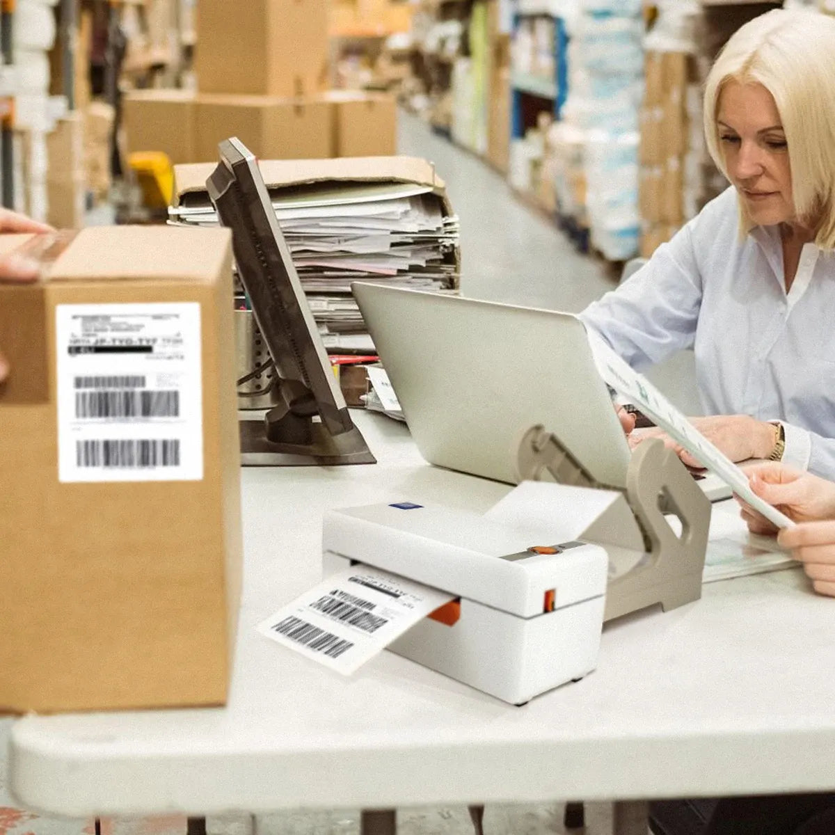 Desktop A4 Bluetooth  Printer Thermal Barcode Label Printer Printing for Business Travel  Printing