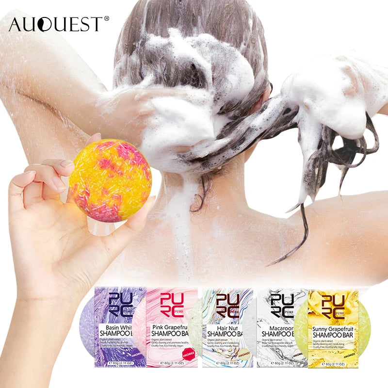 PURC Hair Shampoo in Handmade & Gentle Vegan Soap Bar Smoothing Shiny Hair Care Condition
