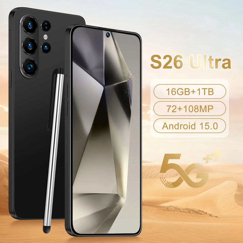 Unlocked 5G Smartphone: 7.3-inch OLED, 16GB RAM, 1TB Storage Black 16g 1TB Tidesmit