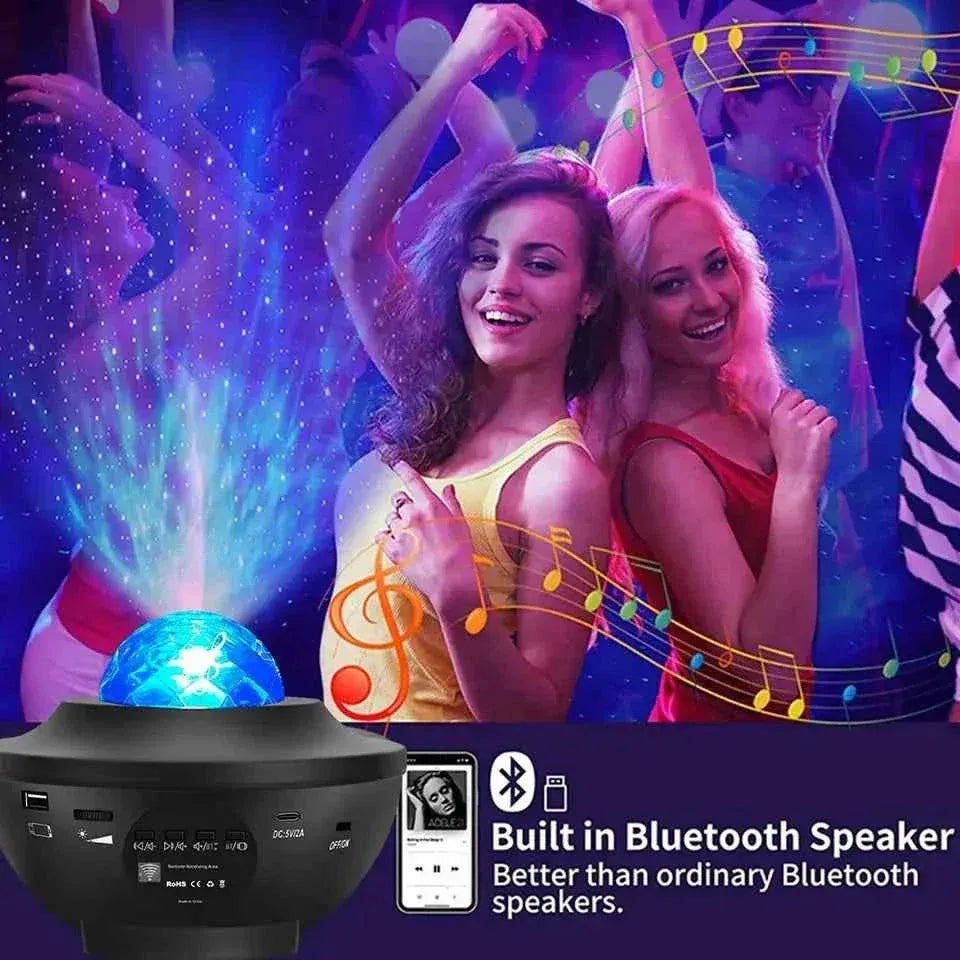 Galaxy Star Projector with Bluetooth Speaker - 24W Black Wireless Audio My Store