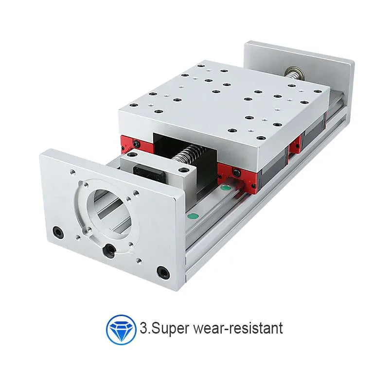 Sliding Table Stage Linear Module With 100mm to 850mm Effective Moving Length + HGR20 Guide Rails + 1605 1610 Ballscrew For CNC