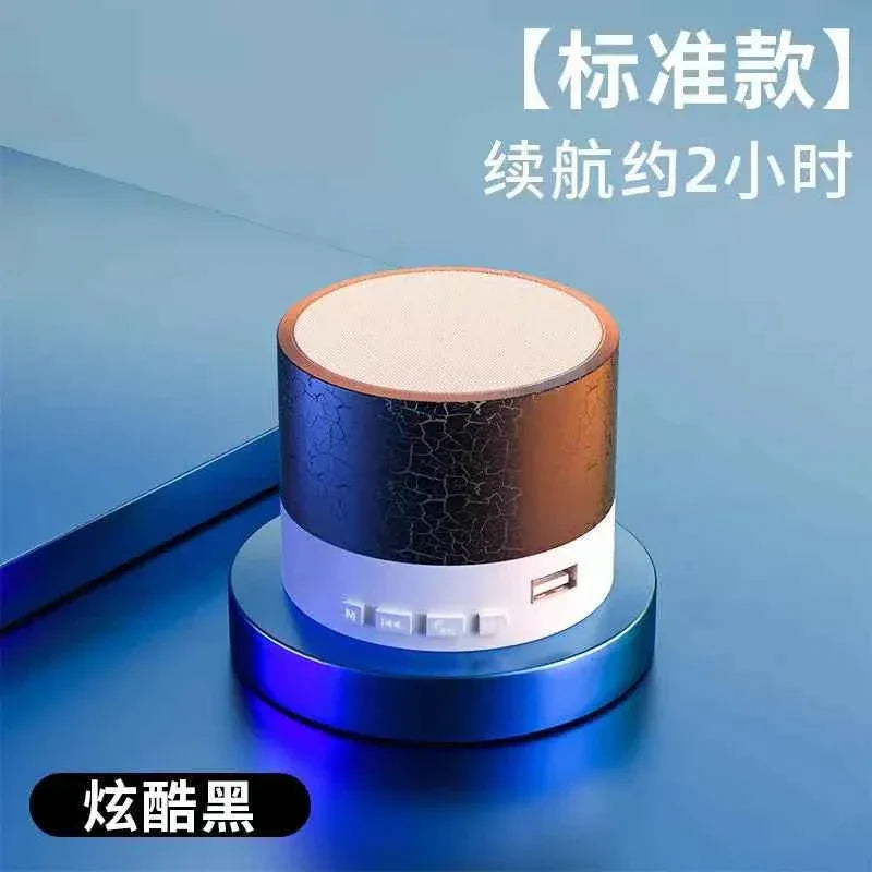 Portable Bluetooth Speaker with RGB Lights and 360 Stereo Sound Black US My Store