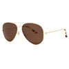Brand Design Pilot Oval Polarized Sunglasses Metal Full Rim Light Weight Unisex Luxury Custom Eyewear Factory Direct