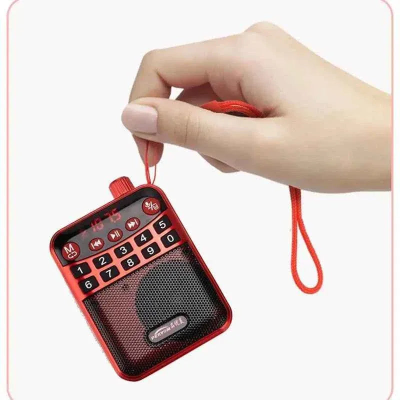 Portable Bluetooth Speaker with Flashlight - Gold & Red Audio Mini Speaker My Store