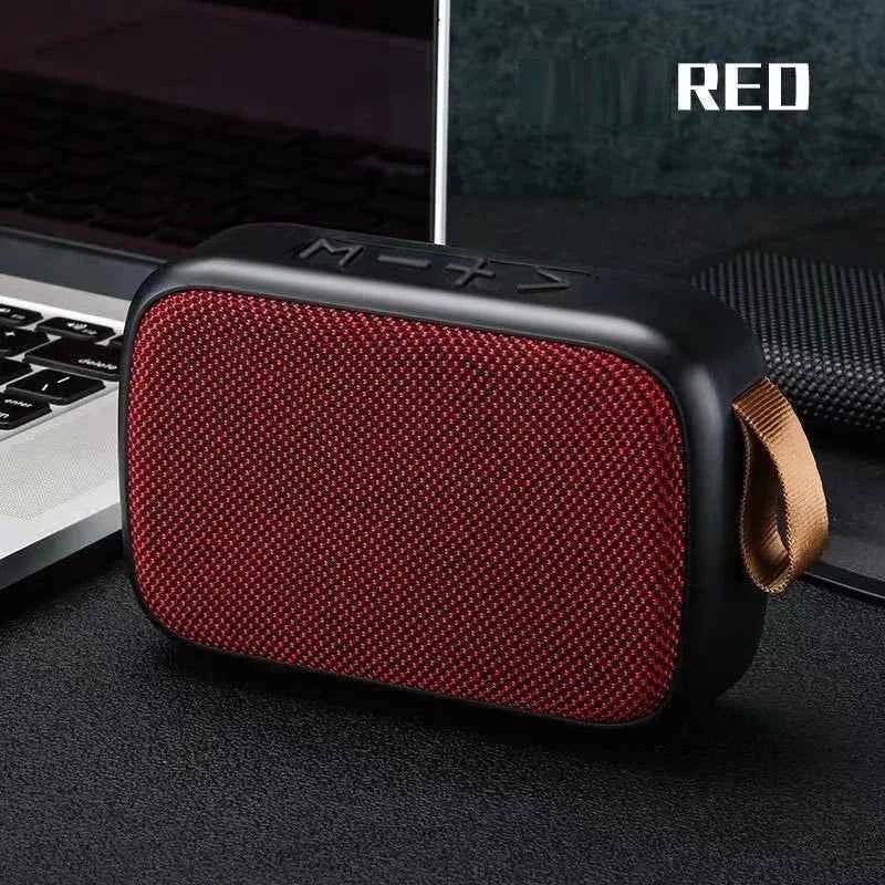 Portable Bluetooth Speaker, Waterproof Wireless Audio with Bass Boost Red plastic My Store